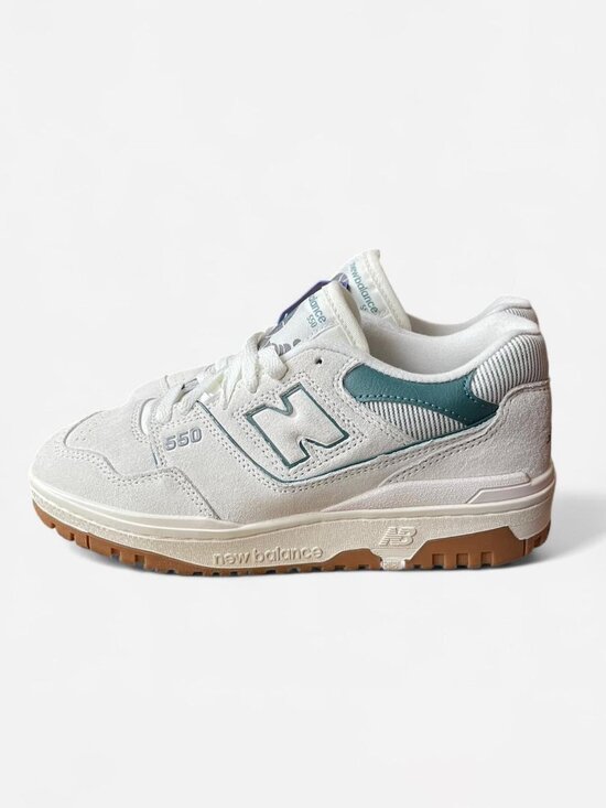 New Balance Shoes - Women's New Balance 550 Sneakers - Colorway: Sea Salt/New Spruce - size 8 - New!